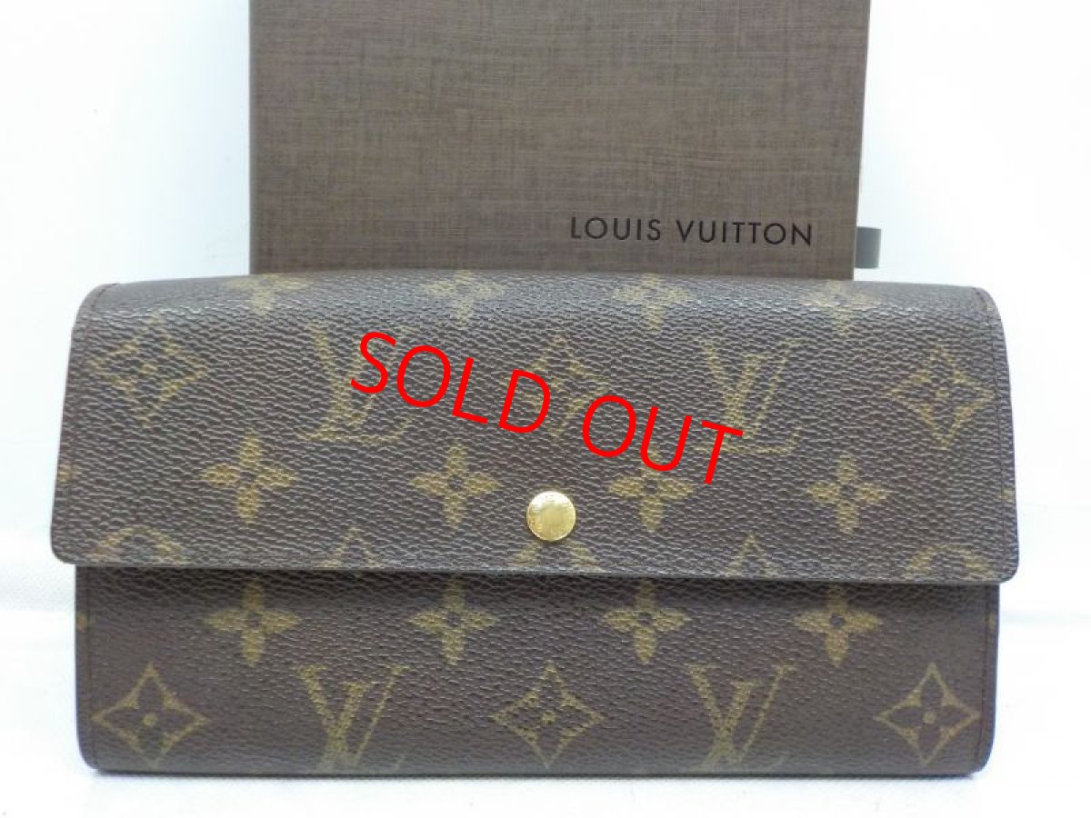 Photo1: Auth LOUIS VUITTON  Monogram Portefeiulle Sarah Bifold Long Wallet 6F210330N (1)