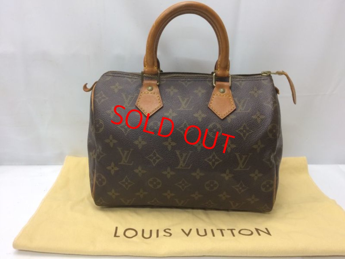 Photo1: Auth Louis Vuitton Monogram Speedy 25 Hand Bag 8L260730n (1)