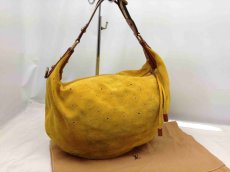 Photo1: Auth LOUIS VUITTON Monogram Suede Onatah Shoulder Bag Bright Yellow 6D120550# (1)