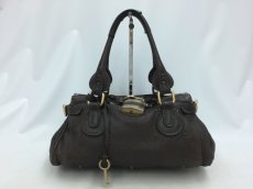 Photo2: Auth Chloe Paddington Leather Hand bag Dark Brawn Vintage 0C220020n" (2)