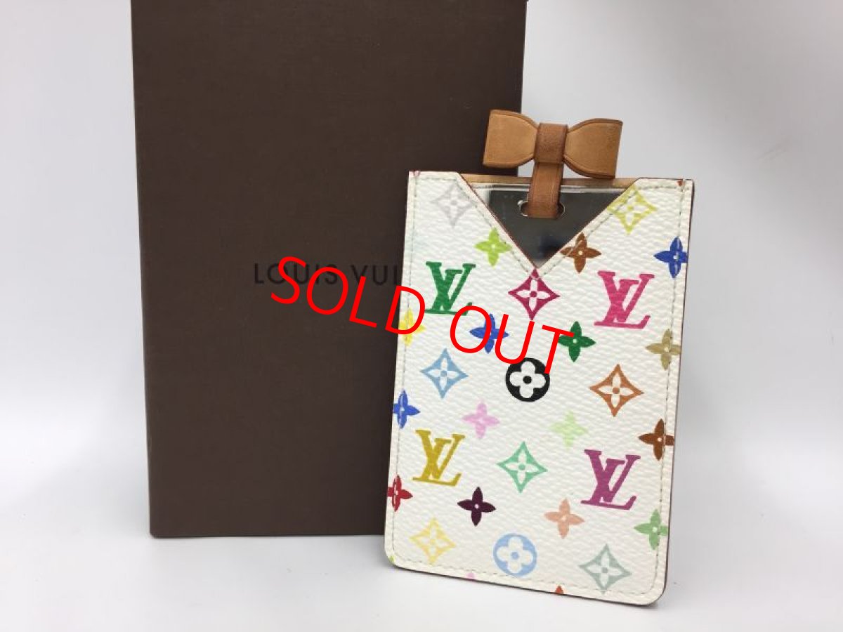 Photo1: Auth Louis Vuitton Monogram Etui Compact Mirror Multi-Color White 1C090120n" (1)