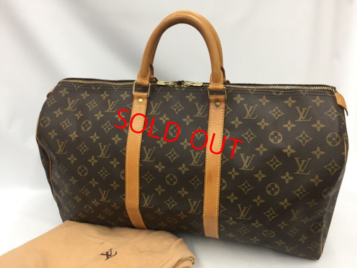 Photo1: Auth Louis Vuitton Monogram Keepall 50 Travel Hand Bag 2A190130n" (1)