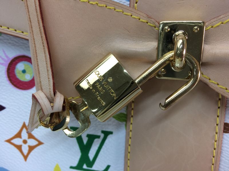 Authenticated used Louis Vuitton Monogram Multicolor Sac Retro GM Blanc Eye Love You M92053 Handbag Bag White LV Louis Vuitton, Adult Unisex, Size: (