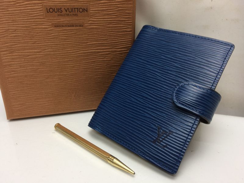 Auth Louis Vuitton Epi Mini Agenda Notebook & Mechanical Pencil ...