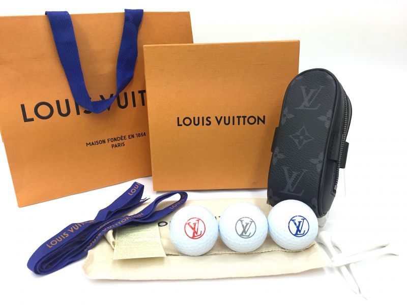 $915 LOUIS VUITTON GI0344 2021 Andrews Golf Kit Monogram Set Ball Case NEW  NIB