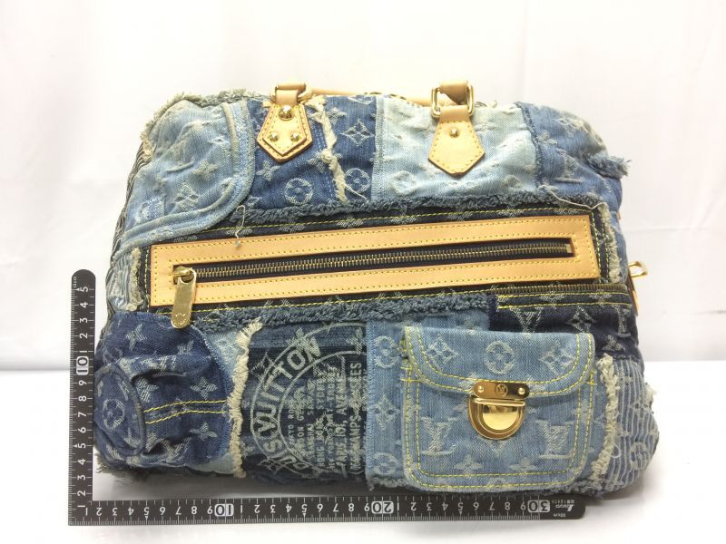 Auth LOUIS VUITTON Limited Edition Monogram Denim Patchwork Hand Bag  8J120420m - Tokyo Vintage Store